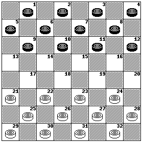 Draughts game - hidden shot #draughts#checkers #combination #howtowin